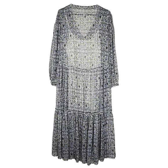 Free People Smocked Shoulder Midi Dress - Picture 3 of 6